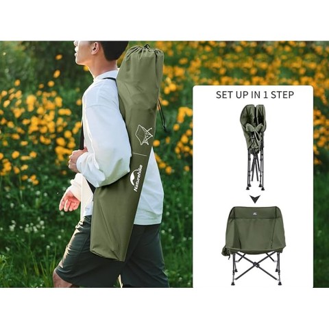 Стілець складаний Naturehike CNK23JU0001, темно-зелений
