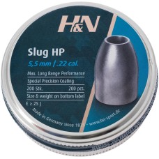 Пули пневматические H&N Slug HP кал. 5.51 мм. Вес - 1.94 грамм. 200 шт/уп