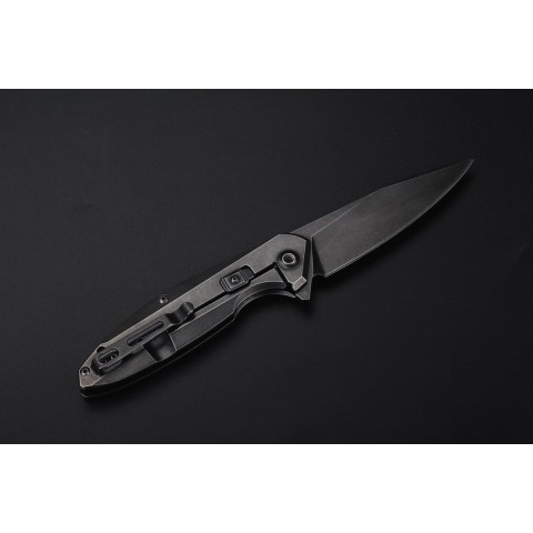 Ніж складаний туристичний Ruike P128-SB, (9.3 см) 14C28N / 3cr14n чорний