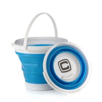 Відро складане силіконове СИЛА 10 л blue