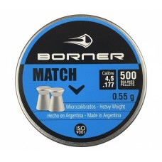 Кулі Borner Match, 4,5 мм, 0,60 гр 500 шт