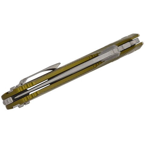 Ніж Microtech Amphibian Ram-Lok, клинок напівсер. Apoc Fluted,  руків'я G10 OD Green