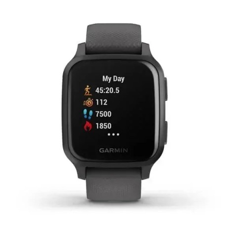 Смарт-годинник Garmin Venu Sq з сірими ремінцем та безелем