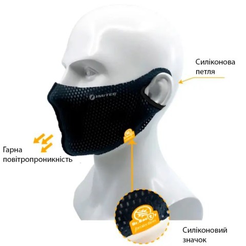 Маска защитная Inuteq Headcool Mask S/M с охлаждающим эффектом ц:black