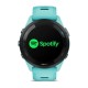 Смарт-годинник Garmin Forerunner 265 з чорним безелем, корпусом кольору аква та аква/чорним силіконовим ремінцем
