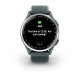 Смарт-годинник Garmin Approach S44 зі сріблястим алюмінієвим безелем та сірим ремінцем