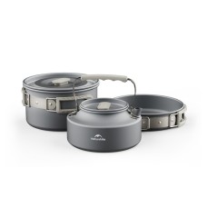 Набір посуду (каструля, сковорідка, чайник) Naturehike CNK2450CF010, алюміній