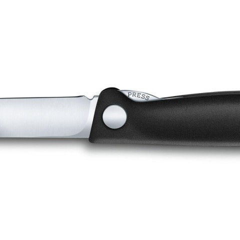 Нож кухонный складной Victorinox SwissClassic 11 см, скругленный, черный, блистер