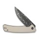 Ніж складаний туристичний Civivi Merit, (8.3 см) Damascus / G10 сірий
