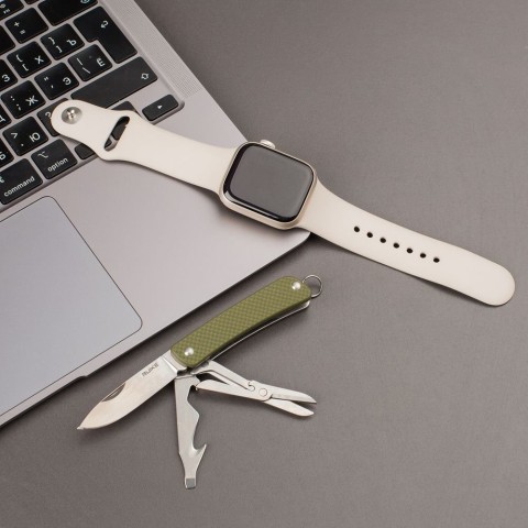 Багатофункціональний ніж Ruike Criterion S31, (5.3 см) 12C27 / G10 зелений, 6 інстр.