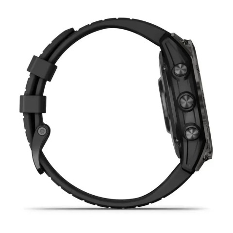 Смарт-годинник Garmin fenix 7 Pro Sapphire Solar Edition карбоново-сірий титановий DLC з чорним ремінцем