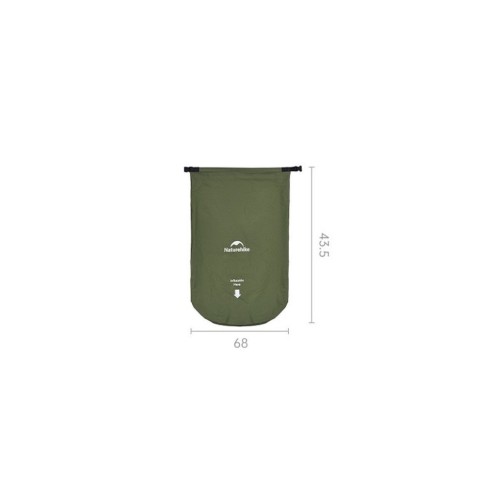 Матрац туристичний надувний одномісний  Naturehike CNK2550WS019, 200х60х6.5 см, зелений, для кемпінгу із мішком для надування