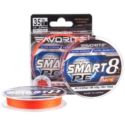 Шнур Favorite Smart PE 8x 150м (sky blue) #0.5/0.117mm 8lb/4.1kg