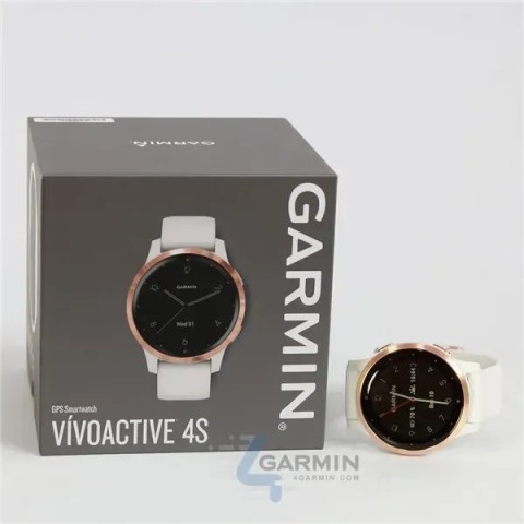 Смарт-годинник Garmin vivoactive 4S білий з рожево-золотистим безелем
