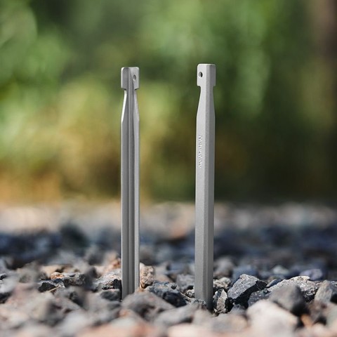 Кілки алюмінієві Naturehike CNK2300ZP016, 20 см , сріблясті (8 шт)