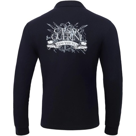 Футболка Caesar Guerini Polo long sleeve M ц:black
