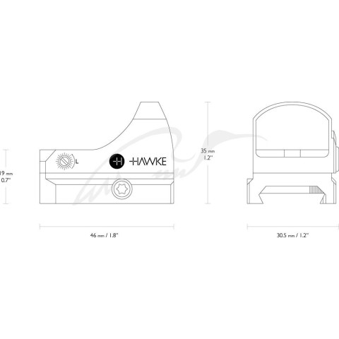 Приціл Hawke Micro Reflex Sight 3 MOA. Weaver