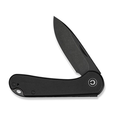 Ніж складаний кишеньковий Civivi Elementum Slip Joint, (7.5 см) 14C28N / G10 чорний