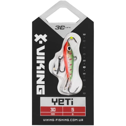 Балансир Viking Fishing Yeti Ice Jig 30mm 5.0g #27 Trout Green
