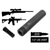 Глушник 2в1 з ДГК AFTactical S44AM24 M242 калібр .223 різьба 1/2