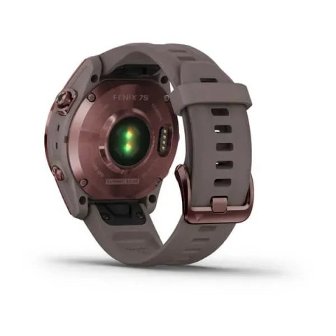 Смарт-часы Garmin fenix 7S Sapphire Solar темно-бронзовые титановые с глиняно-серым ремешком