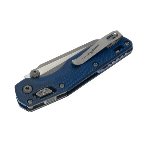 Нож Microtech MSI Mini Ram-Lok Marfione Select Apoc Fluted Antique blue anodized Ti