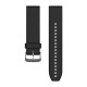 Ремешки для часов Garmin QuickFit 22 силиконовые, черные с серебристой фурнитурой