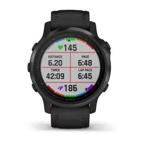 Смарт-часы Garmin fenix 6S Pro черные с черным ремешком