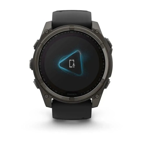 Смарт-годинник Garmin fenix 8 (51 мм) Sapphire Solar карбоново-сірий DLC титан чорний/гравійно-сірий