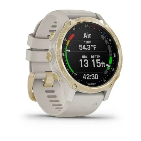 Смарт-годинник Garmin Descent Mk2S світло-золотистий з пісочним ремінцем