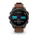 Смарт-часы Garmin fenix 8 Pro AMOLED (47 мм) Sapphire карбоново-серый DLC титан с каштановым кожаным ремешком
