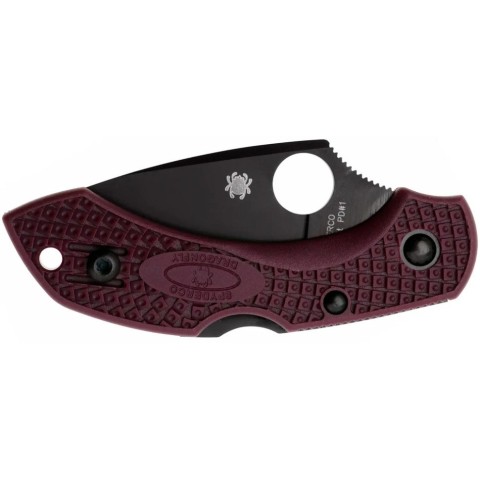 Ніж Spyderco Dragonfly 2 Lightweight Black Blade Micro-Melt PD1, FRN burgundy