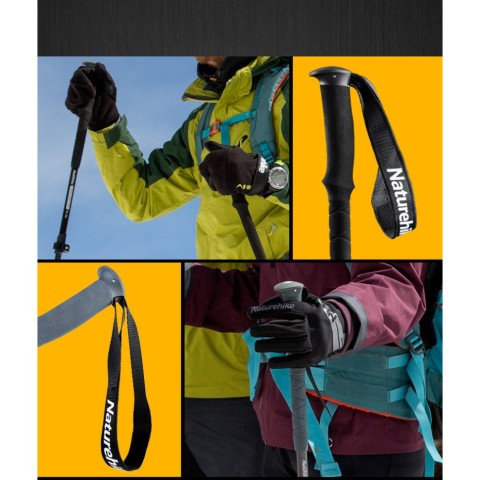 Трекінгова палиця Naturehike NH17D017-D, 56-120 см, сіра
