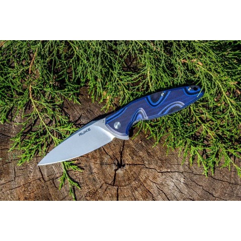Ніж складаний туристичний Ruike Fang P105-Q, (9.2 см) 14C28N / G10 синій