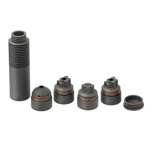 Глушник AFTactical S441N60, 4 сепаратора, .38 (9мм), 1/2x28 UNEF, AKDAS SA-9 HP
