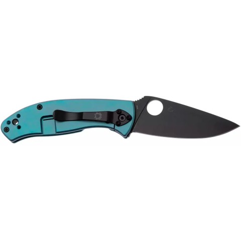Нож Spyderco Tenacious Titanium Black Blade, 8Cr13MoV ц:blue