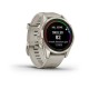 Смарт-годинник Garmin fenix 7S Pro Sapphire Solar Edition ніжно-золотистий зі світло-пісочним ремінцем