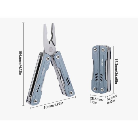 Мультитул NexTool Mini Sailor Pliers S11, блакитний (NE20156B, NE20156D)