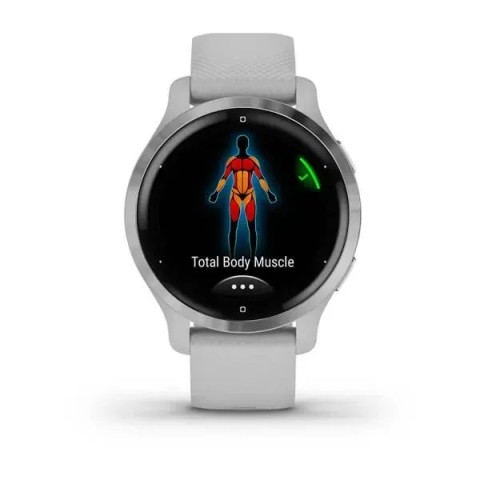 Смарт-годинник Garmin Venu 2S сірий зі сріблястим безелем