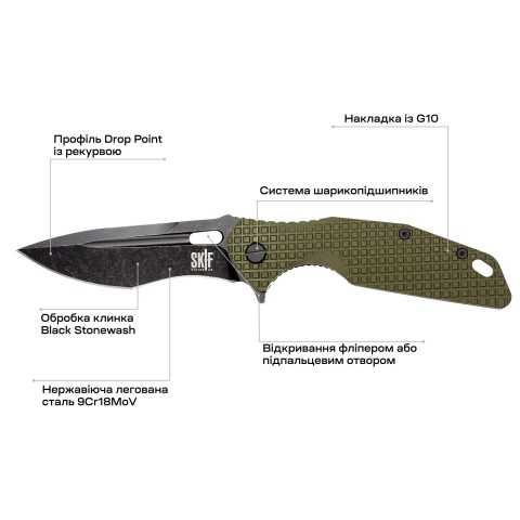 Нож Skif Defender II BSW ц:olive