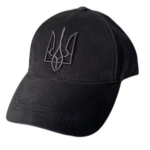 Кепка військова ЗСУ герб чорна (RA8962)