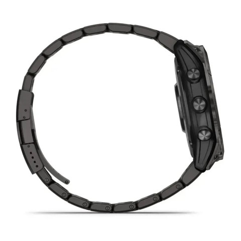 Смарт-годинник Garmin fenix 7X Pro Sapphire Solar Edition карбоново-сірий титановий DLC з титановим вентильованим браслетом
