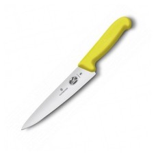 Кухонний ніж Victorinox Fibrox Carving лезо 19см з жовт. ручкою