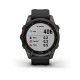 Смарт-годинник Garmin fenix 7S Sapphire Solar карбоново-сірий титановий DLC з чорним ремінцем