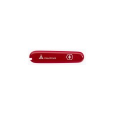 Накладка на ніж Victorinox 91мм red передня з лого & camping (Va+)