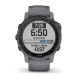 Смарт-часы Garmin fenix 6S Pro Solar Edition аметистово-стальные с серым замшевым ремешком