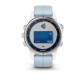 Смарт-годинник Garmin fenix 5S Plus білий з сіро-блакитним ремінцем