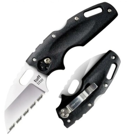 Ніж Cold Steel Tuff Lite, серрейтор, ц:black