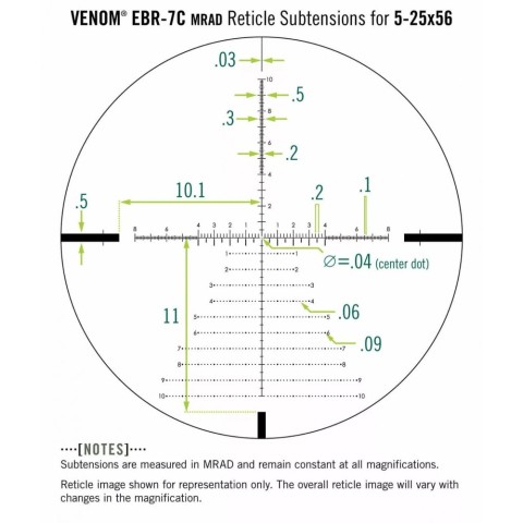 Оптичний приціл Vortex Venom 5-25x56 FFP із сіткою EBR-7C МRAD