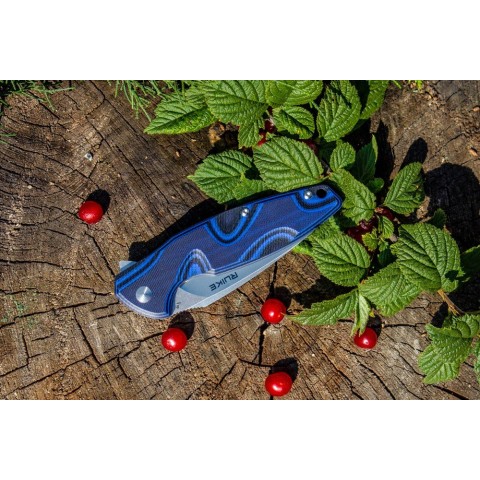 Ніж складаний туристичний Ruike Fang P105-Q, (9.2 см) 14C28N / G10 синій